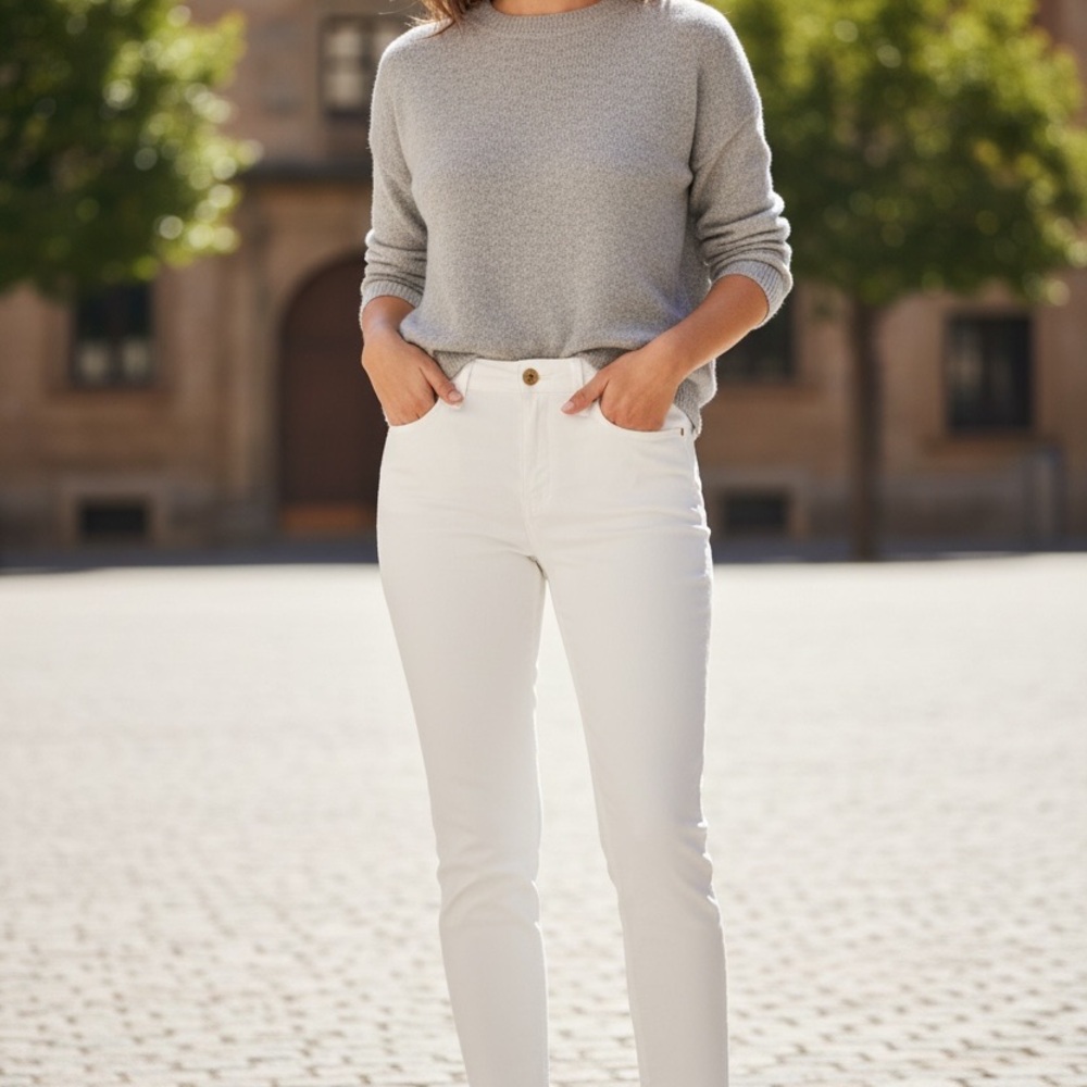 Michael Kors Izzy Skinny Women's White Jeans 12 nwot